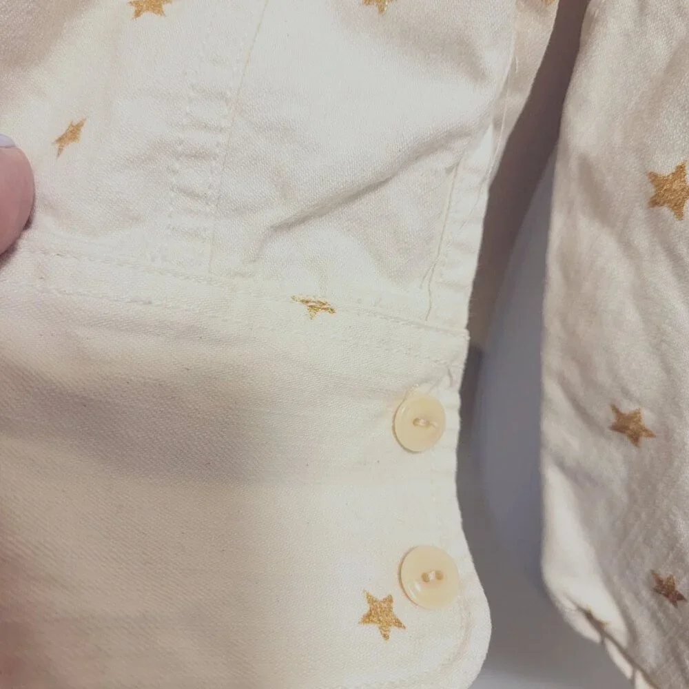 J.Crew Gold Star Ecru Heavyweight Chambray Shirt Jacket XS